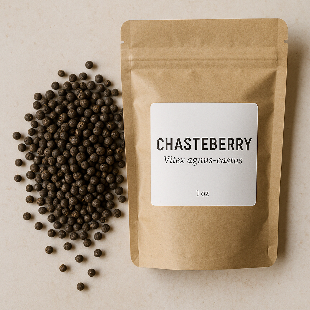 Whole, Premium Chasteberries | Vitex agnus-castus | 1 oz Resealable Bag